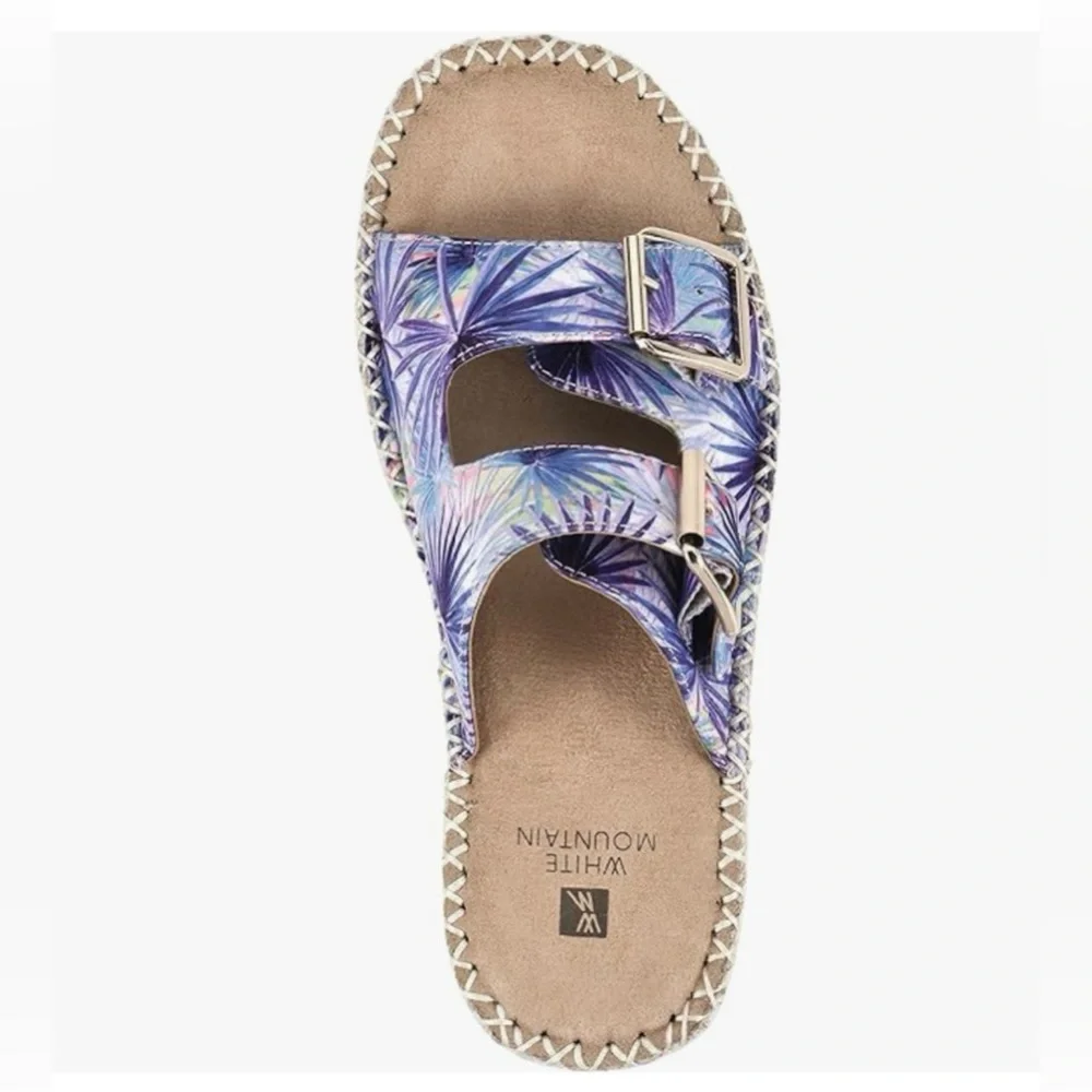 🌸🌸 Double Strap Espadrille Cork Wedge Sandals 🌸🌸 - Picture 14 of 15